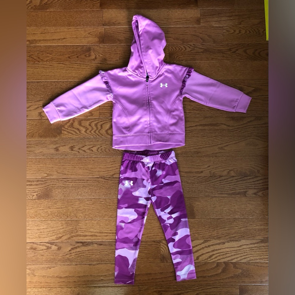 Under Armour Little Girls Matching Sweatshirt w/ Leggings Set- size 3T